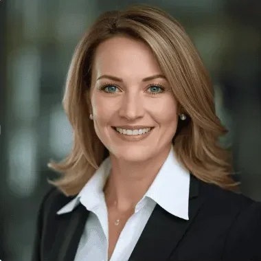 Karen S Professional woman with shoulder-length blonde hair, wearing a black blazer and white shirt.